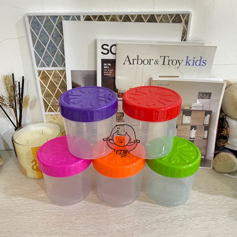 Toples Mini Kecil Toples Plastik Kerupuk Kue Kering Toples Coklat Toples Souvernir Toples Warna