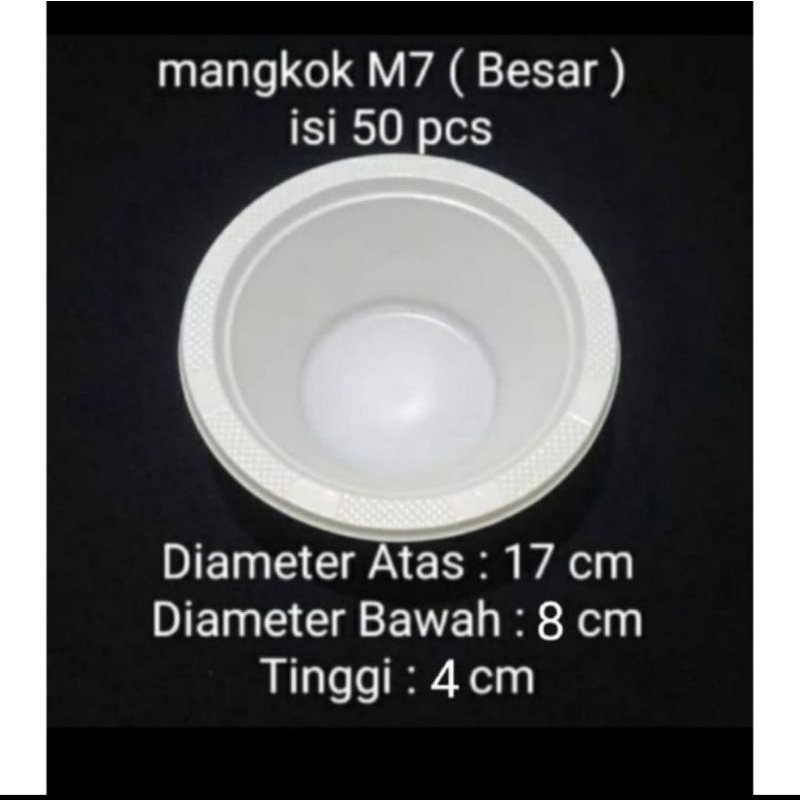 mangkok plastik M7 uk besar mangkok pesta sekali pakai - M7