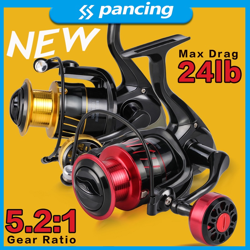 New Reel Pancing 1000-5000 Ukuran Reel Pancing 5.2: 1 Rasio Gear Metal Handle Reel Pancing Kiri/Kanan Tangan Dapat Berubah Untuk Memancing