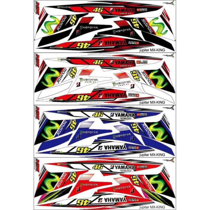 (COD)   STIKER VARIASI MX KING MOVISTAR LIST BODY MOTOR MX KING STIKER MURAH