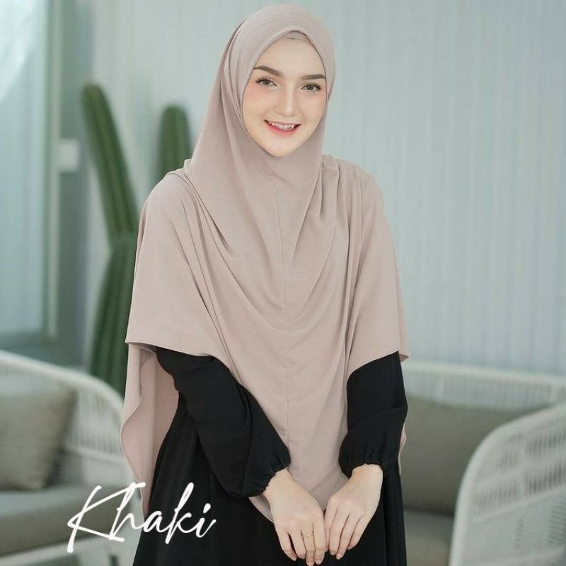 Jilbab Hijab Kerudung Khimar Bergo Malay Instan Nadine Jersey Daily Non Pet Polos Jumbo Syari Murah