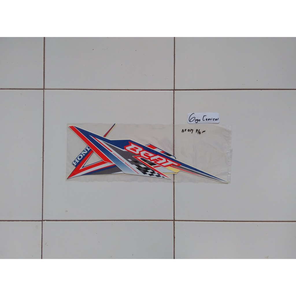 Striping Sticker lis Beat FI ESP 2018 Putih Biru Original