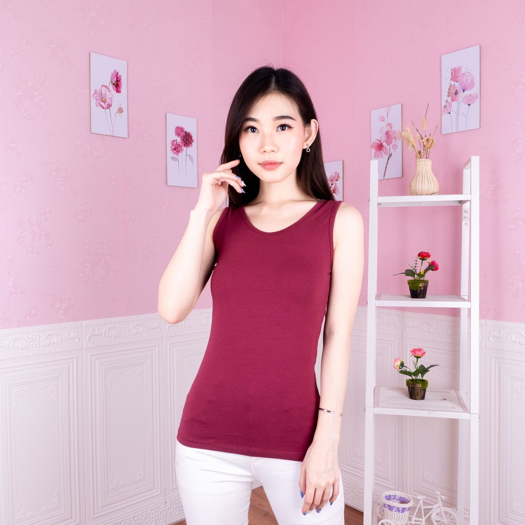 BEE - Tanktop Polos Over Size / Tanktop Premium Wanita BYCRA-FUCHIA