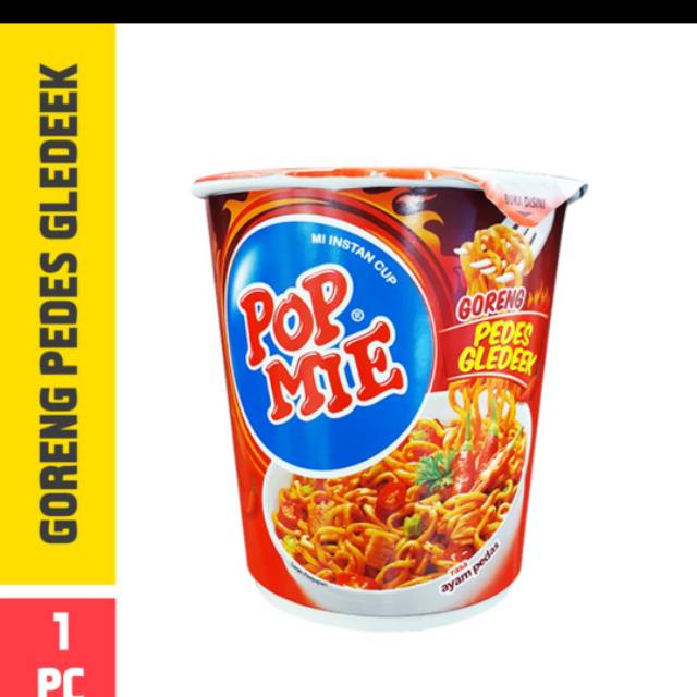 

Pop Mie Goreng Pedes Gledeek Rasa Ayam Pedas 75 Gram