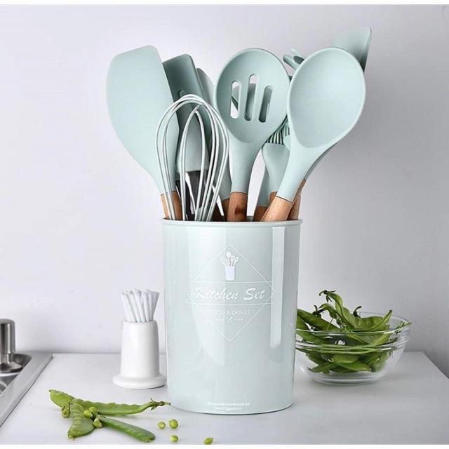 Silicone Spatula Utensil Kitchen Set Alat Masak Dapur Silikon Shopee Indonesia