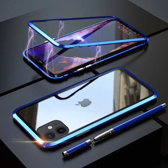 Iphone 12 Iphone 12 Pro Iphone 12 Pro Max Case Handphone Slim Magnetic Glass Casing iPhone Slim Magnetic Glass Coverage Case iPhone Slim Glass Magnetic