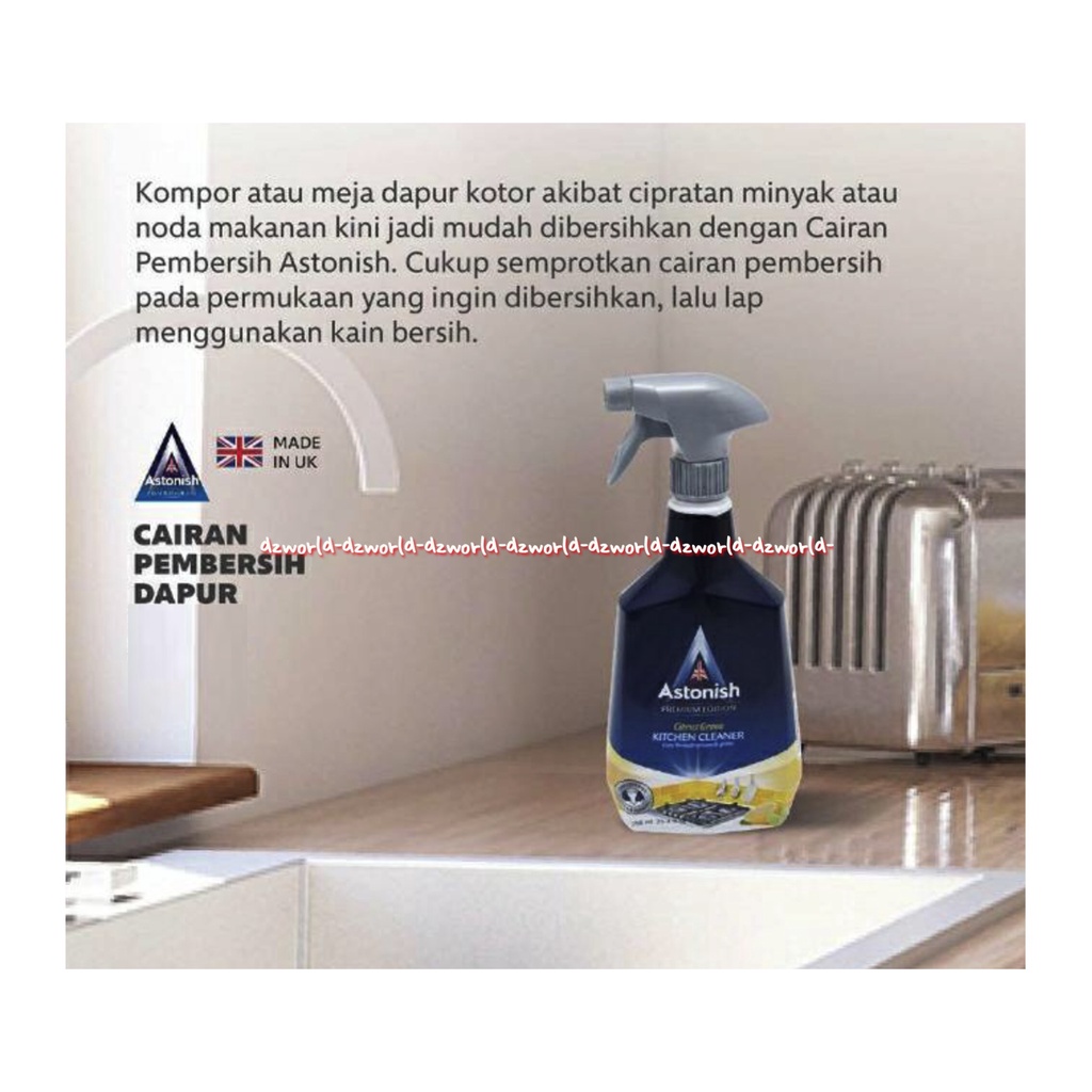 Astonish Citrus Grove Kitchen Cleaner 750ml Cairan Pembersih Dapur Lemak Panci Gosong Minyak Noda Makanan Astonis Specialist Kitchen Cleaner Wangi Aroma Jeruk