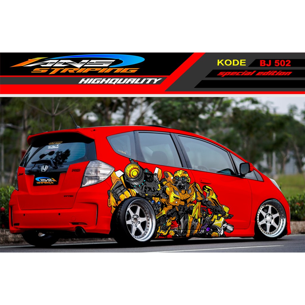 STICKER MOBIL JAZZ BRIO TRANSFORMER / DECAL STICKER MOBIL / STICKER MOBIL TERBARU / STIKER BABELBE