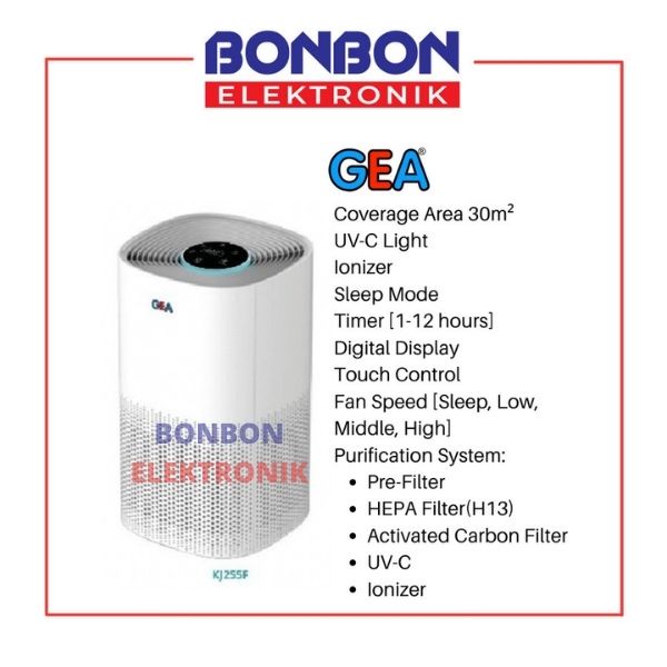 GEA Air Purifier + UV-C KJ-255F / KJ255F Coverage Area 30m²