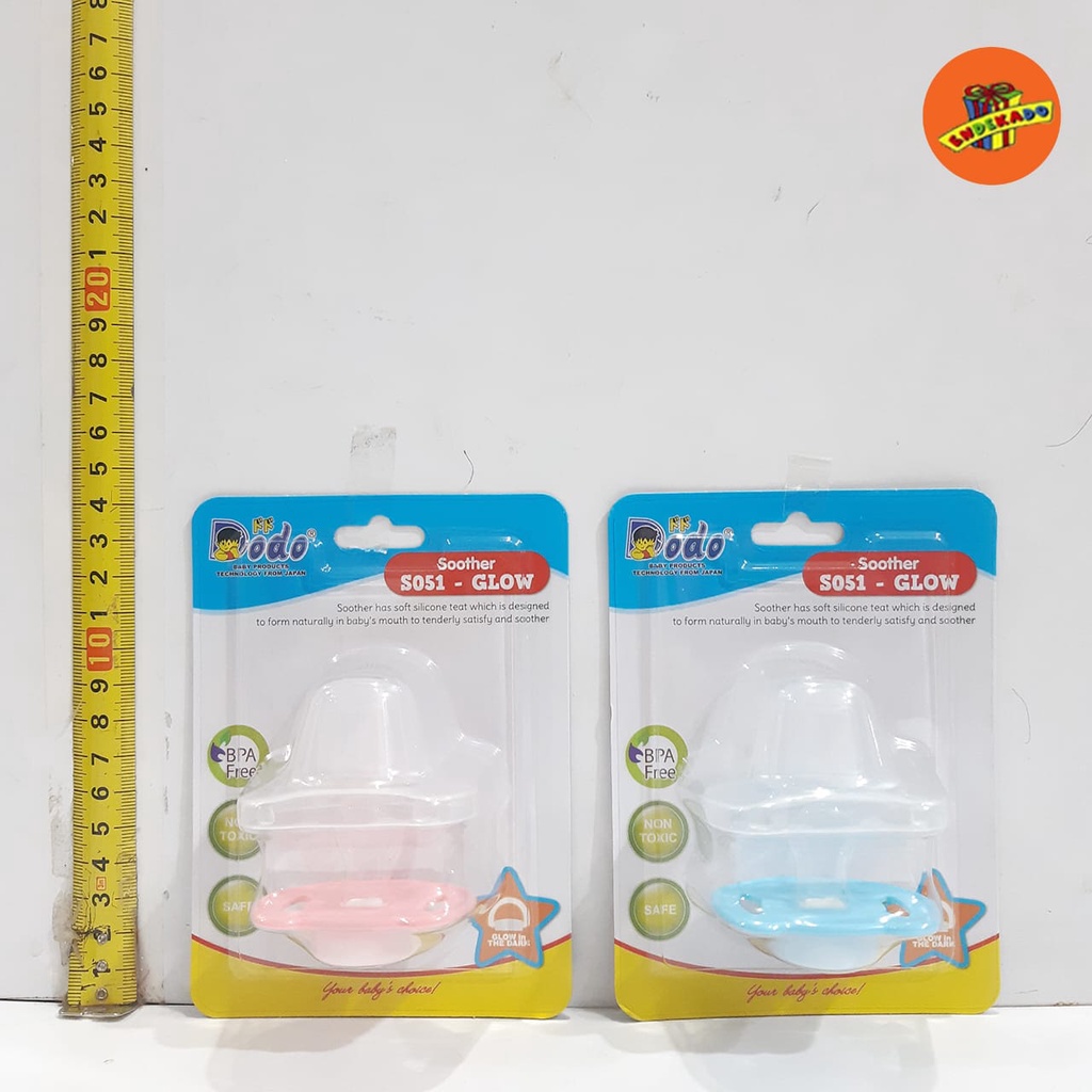 MAKASSAR! DODO BABY SOOTHER S051 GLOW IN THE DARK - Empeng Bayi
