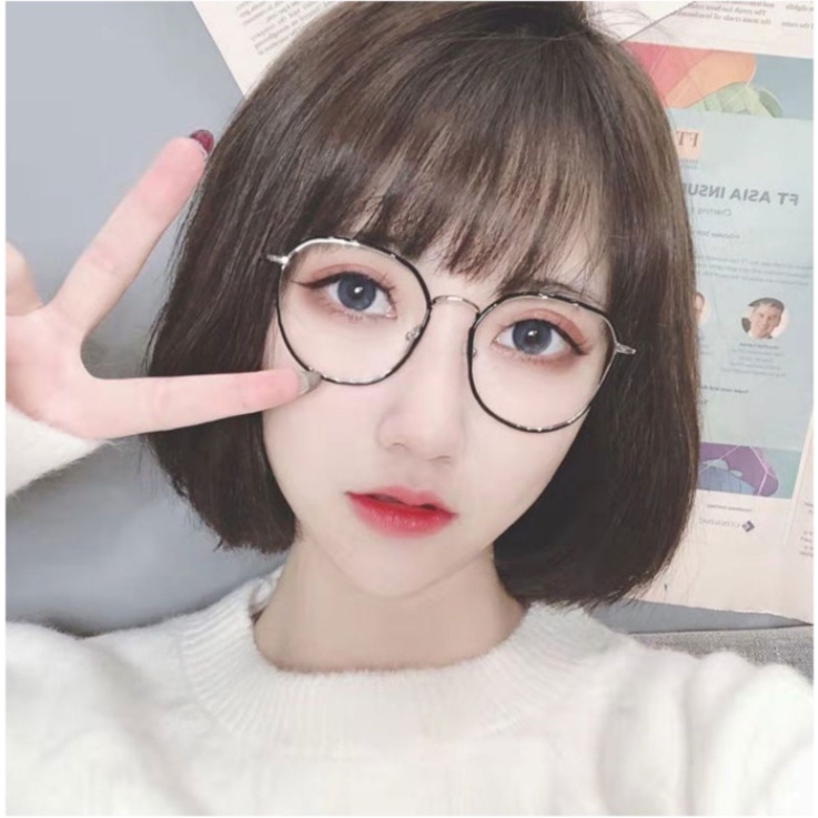 [✅READY STOCK] COD ☀️Frame Kacamata Fashion Wanita Anti Radiasi Korean Kaca Mata Radiasi Bulat Eyeglasses  Penjualan Panas Mode