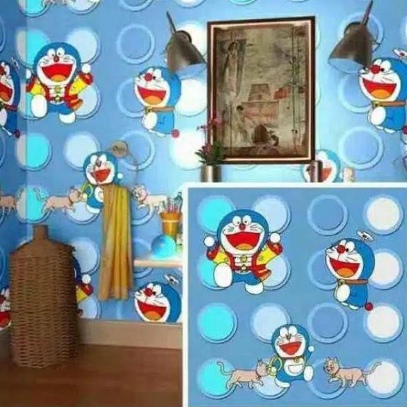 Ssh176 Wallpaper Dinding Doraemon 3d