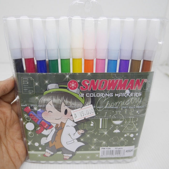 

SPIDOL SNOWMAN ISI 12 WARNA