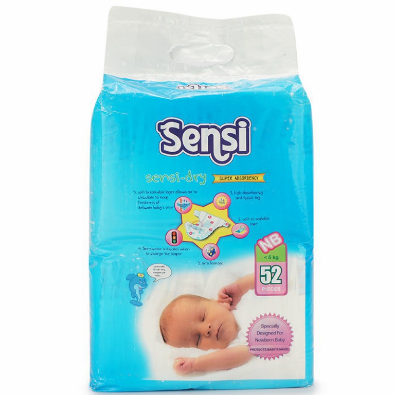 Sensi Dry Diapers New Born Perekat isi 52