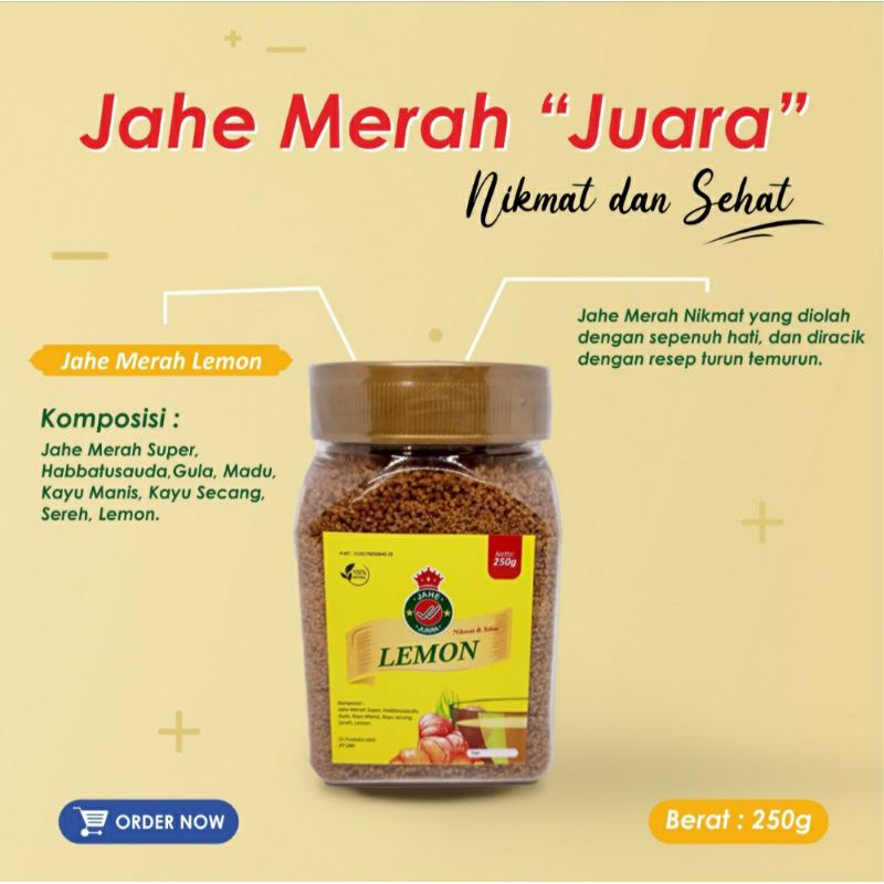 

Jahe Merah Juara Lemon 250gr