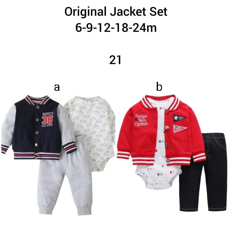 Set jaket bayi/ baju bayi import/ jumper jaket bayi