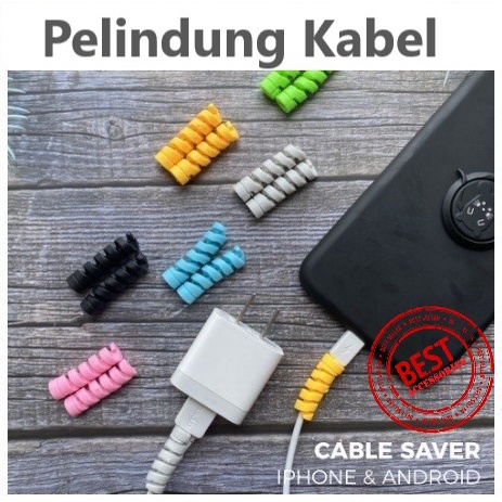 Cable Protector SPIRAL Pelindung Kabel Charger Ujung HP 725