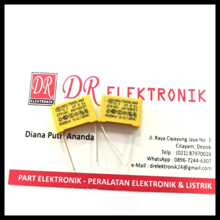 Kapasitor Mkm Mkp 0.1Uf 0.1 Uf 0,1Uf 0,1 Uf 275V 275 Volt 275Volt Kode 741