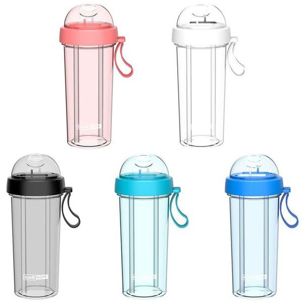 Botol Minum Duet Dua Sisi Botol Minum 600ML Bottle Travel Good Quality