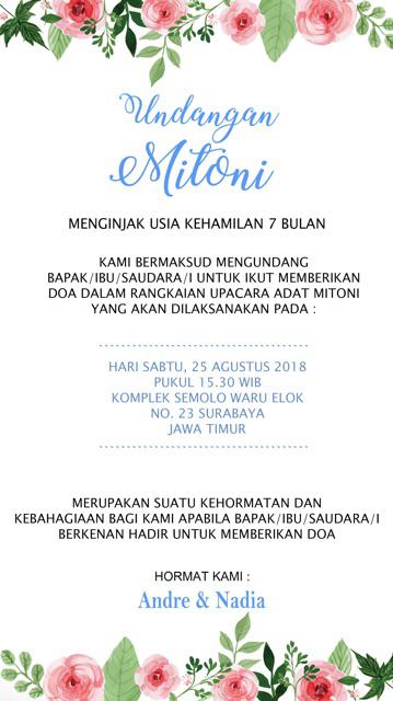 Kartu Ucapan Syukuran 7 Bulanan Kehamilan Kumpulan Kata