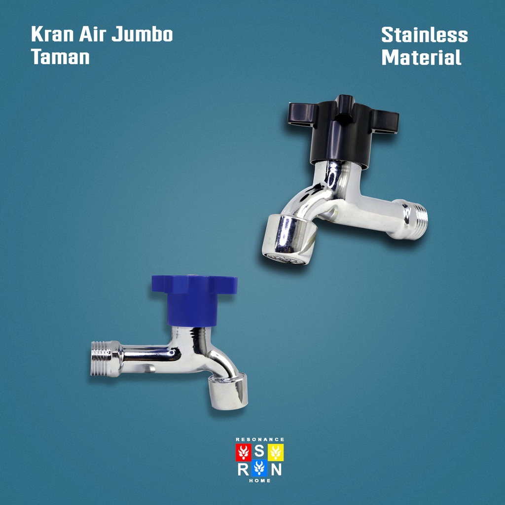 Kran Air Putar Baling Warna 1/2 Inch Stainless Steel Resonance Home