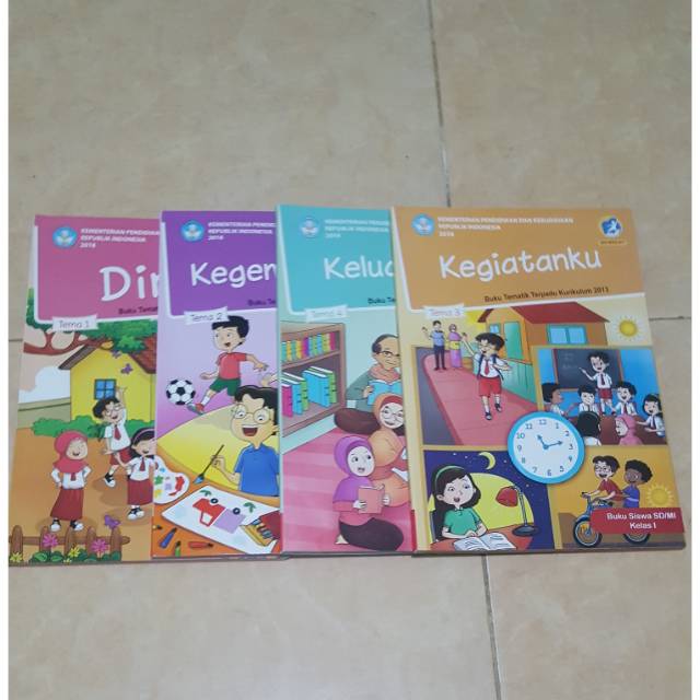 Jual Paket Buku Tematik SD/MI Kelas 1 Semester 1 Tema 1,2,3,4 (isi 4 ...