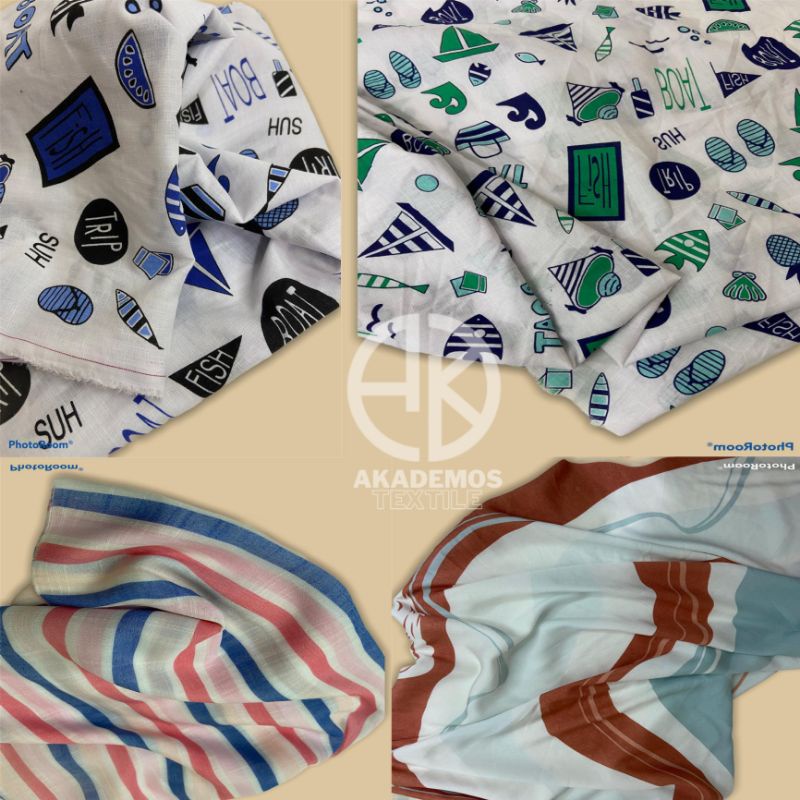 Kain Katun Rayon Viscose Motif Import Premium