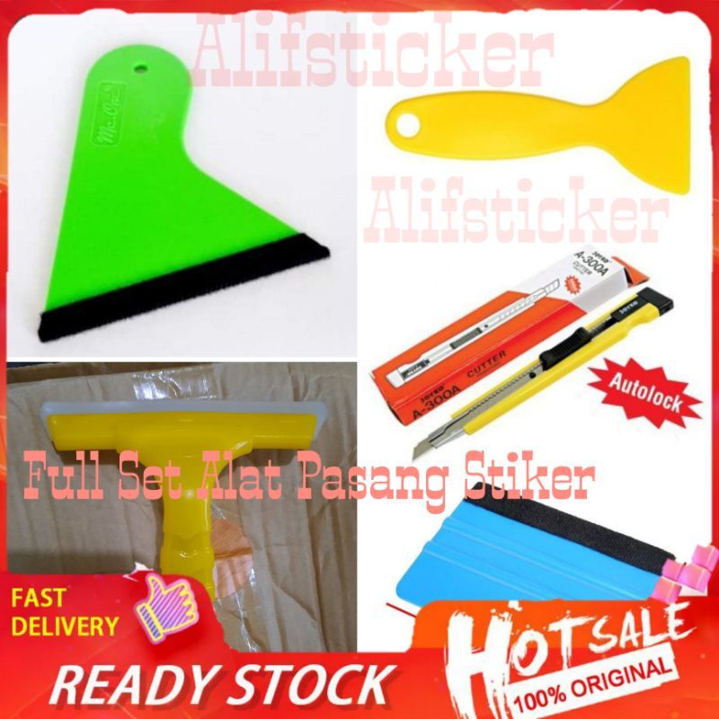 Alat pasang Stiker / Skotlet alat pasang Stiker kaca ful set