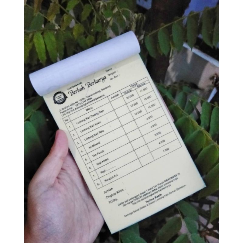 

nota faktur custom faktur custom nota nota murah buku nota nota faktur murah