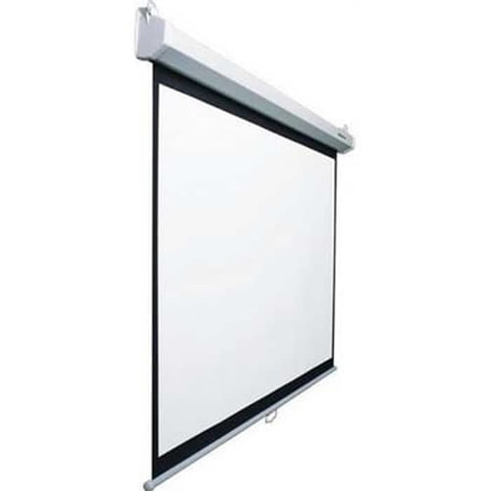 Screen Projector Manual Wall 70 inch - Layar Proyektor 70x70 Inch Manual (Tanpa Kaki Tripod)