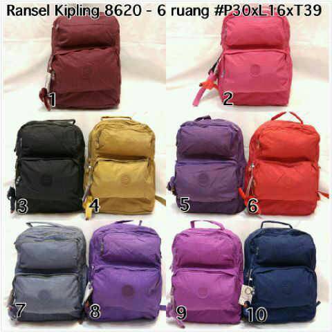 #TasWanita Cantik - Ransel Kipling 8620 ada 6 ruang