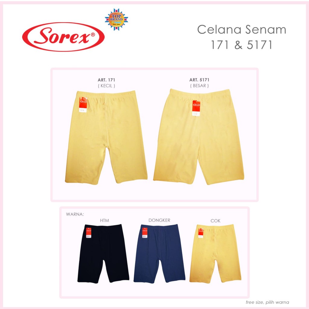 JUAL CELANA SENAM SOREX / LEGGING PENDEK / SHORT PANT 5171 JUMBO TERMURAH