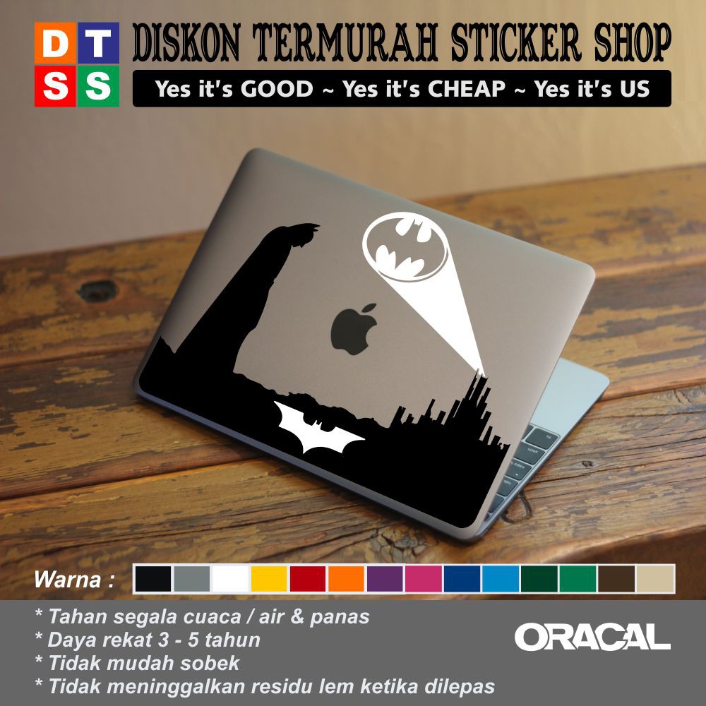 Sticker Aksesoris Laptop Apple Macbook Batman 15