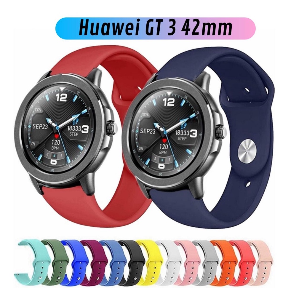TALI JAM TANGAN STRAP HUAWEI WATCH GT 3 / GT3 42MM - STYLIS APPLE RUBBER 20MM SMARTWATCH