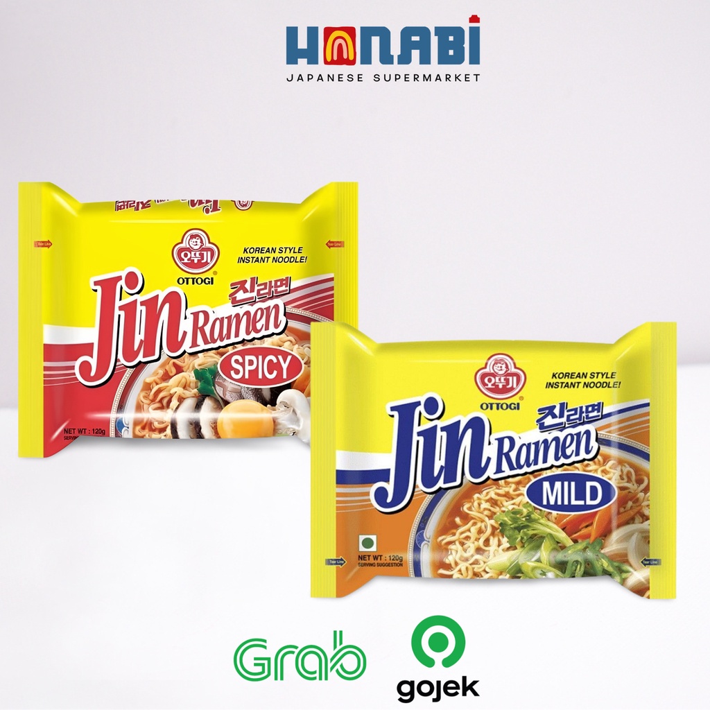 

Ottogi Jin Ramen Korea Hot Spicy & Mild 120g - Mie Ramyun Made In Korea