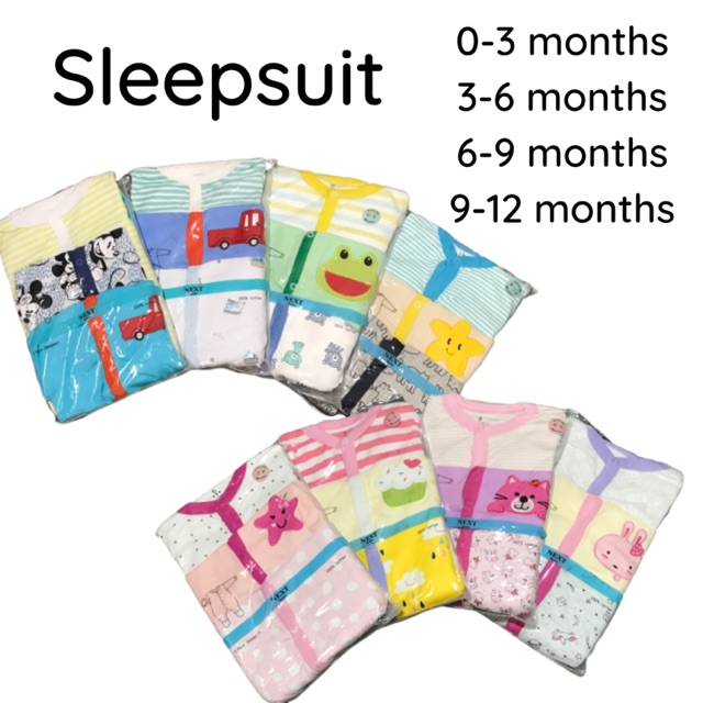 (Isi 3) Jumper Bayi Panjang / Sleepsuit Bayi Full Kancing