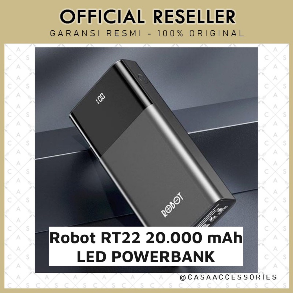 Robot RT22 20.000mAh Digital LED Powerbank