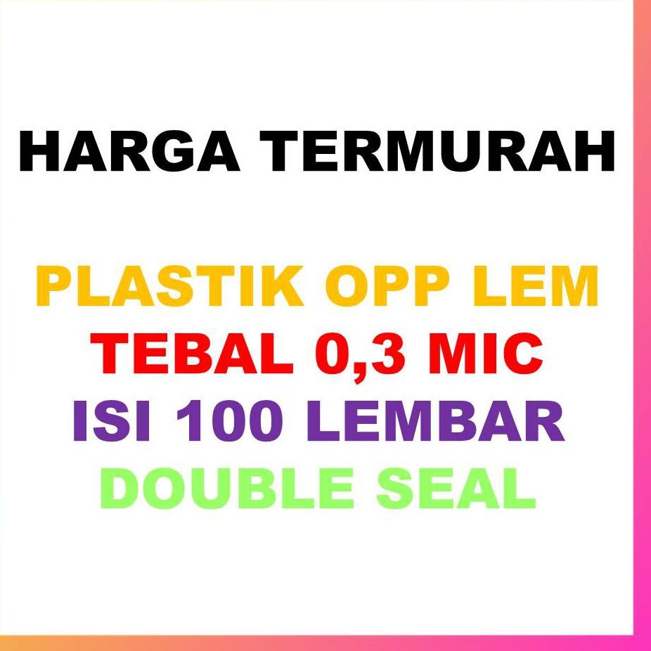 

8.8 Brand Plastik OPP 25x35 (100 Lembar) / Plastik OPP Lem / Plastik OPP seal ^^