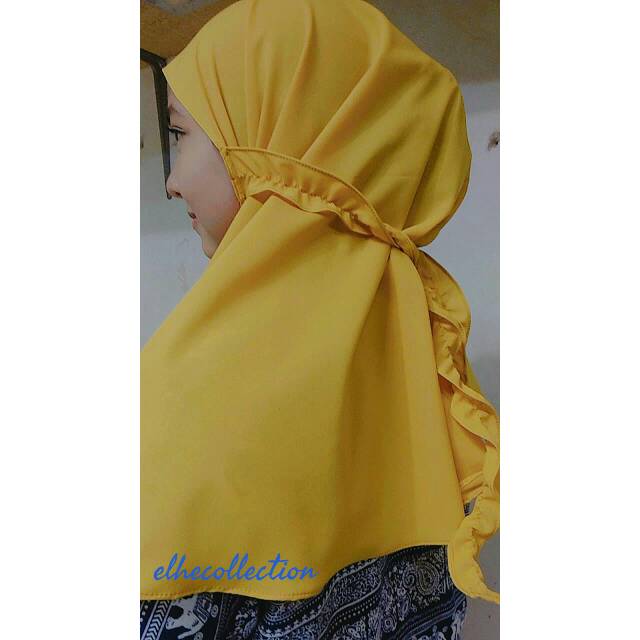 KERUDUNG INSTAN BERGO TALI KRIWIL / TALI KERUT BAHAN 100% DIAMOND STRECH