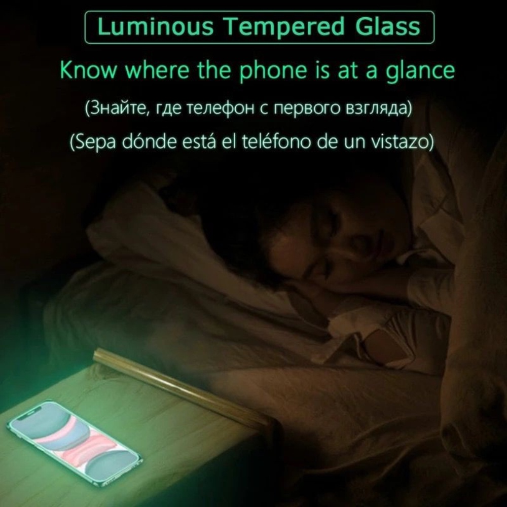 Tempered Glass Neon Oppo A95 - Luminos Glow In The Dark Tempered Glass Premium Quality