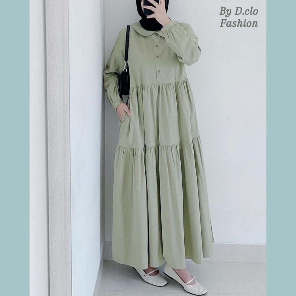 Abrina Dress Wanita Terbaru Gamis Wanita Kekinian