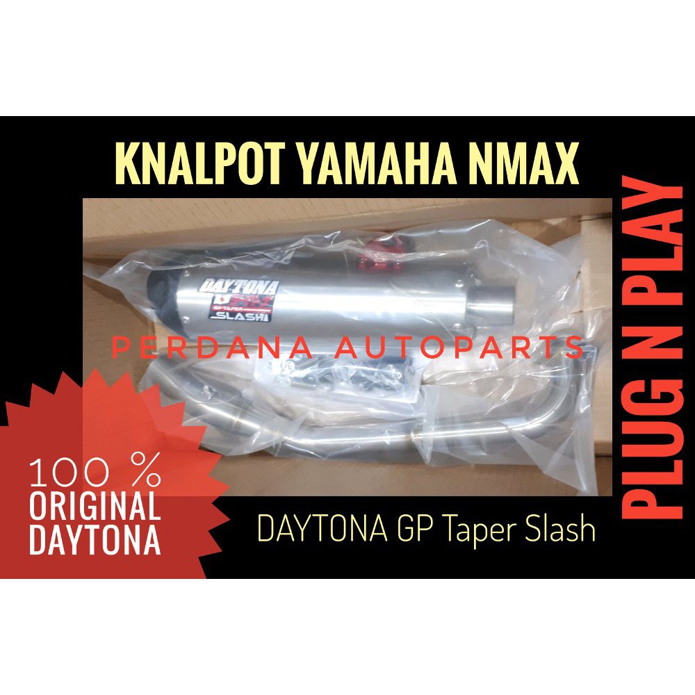 Knalpot Yamaha NMAX Daytona GT Taper Slash PNP Set oke