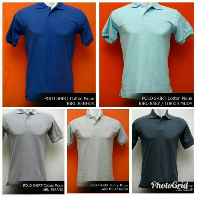 polo shirt bahan lacoste/ polo cotton pique 20s / baju berkerah / polo cotton shirt