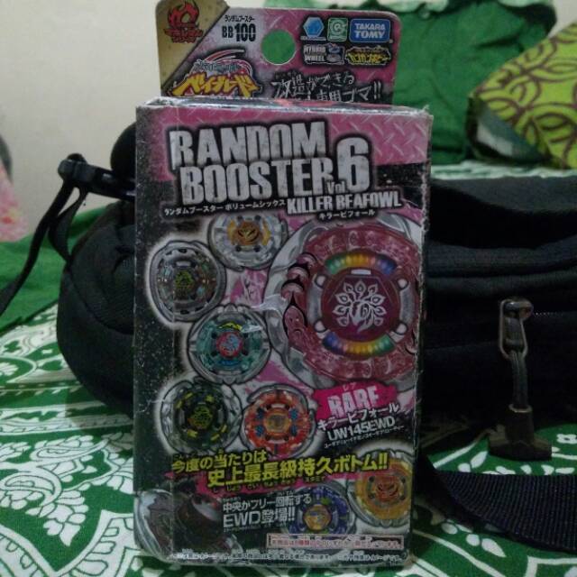 mainan beyblade random booster vol.6 killer beafowl ori takara tomy