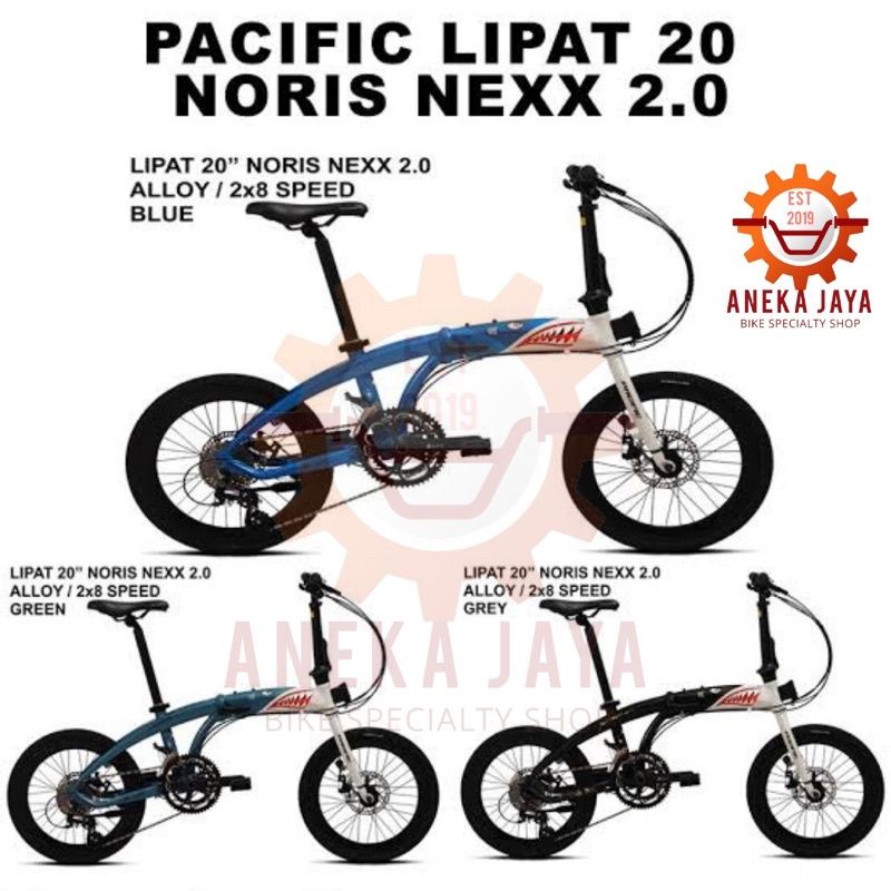 Sepeda Lipat 20 inch  Noris Nexx 2.0 pacific