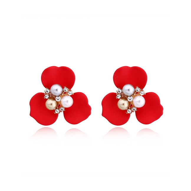 LRC Anting Tusuk Fashion Resin Flower Earrings F66537