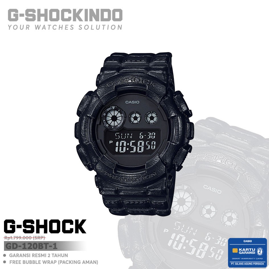 Casio G-Shock GD-120BT-1 / GD-120BT-1DR Original