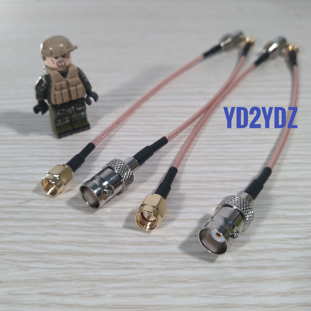 pigtail sma male to bnc female konektor kabel rg316 15cm jumper sambungan ht rf antenna nanovna vna analyzer coaxial coax rg-316 antena luar extension connector teflon