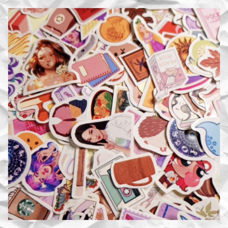 

min 20 sticker aesthetic sticker lucu sticker journalling sticker tumblr per pcs