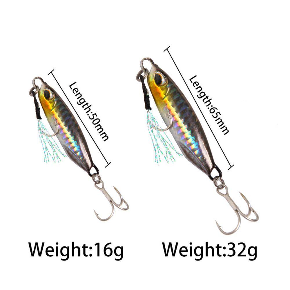 TOP Umpan Pancing Logam 16g 32g Bass Hook Spinning Baits Payet Metal